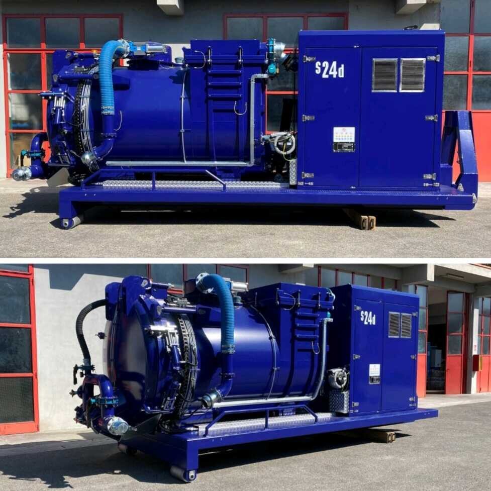 S24 | Aspirateur industriel sur-mesure AMPLIROLL – 5 m³ – 3 400 m³/h – 100 kW Haute pression
