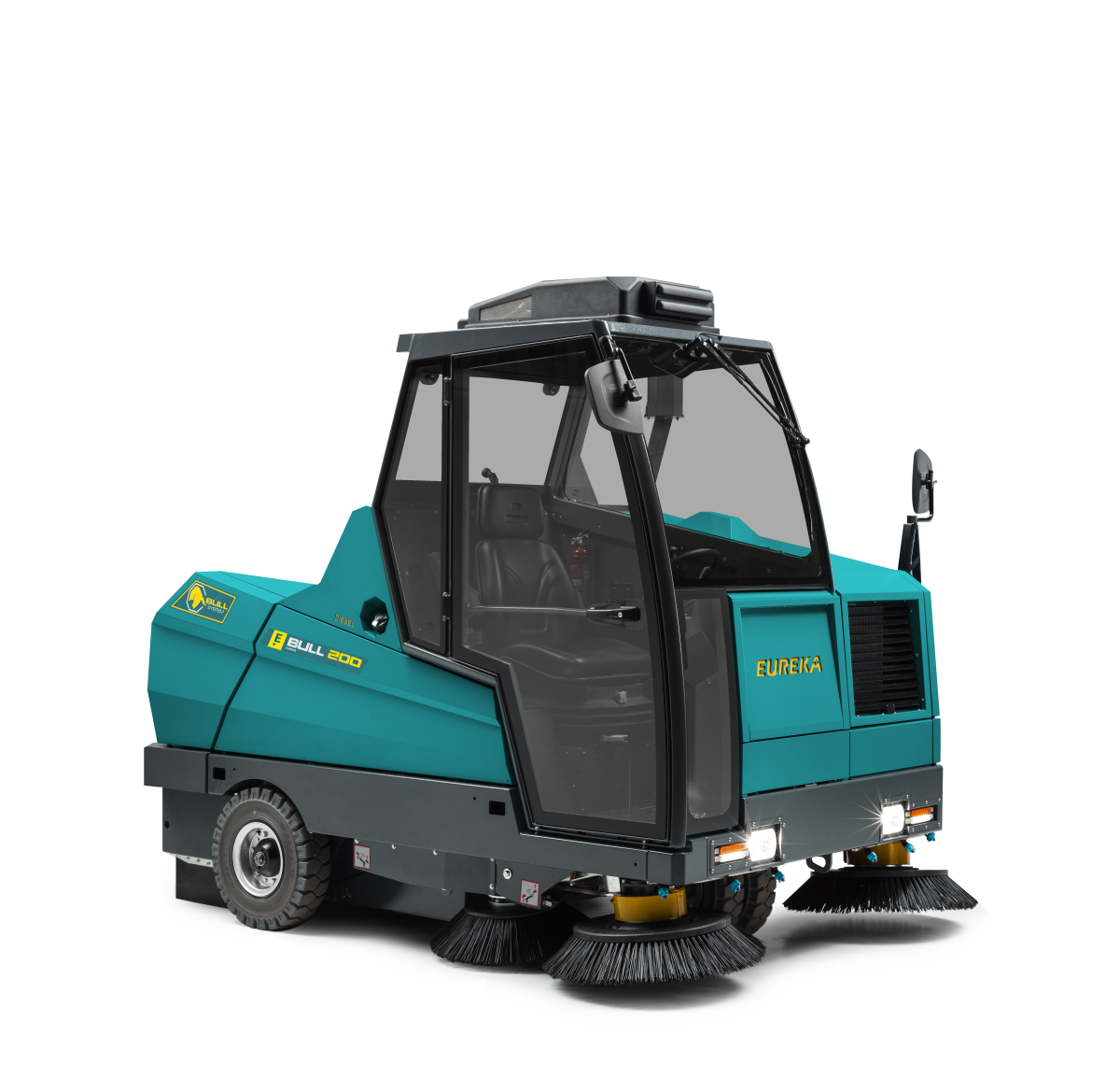 BULL 200 – BALAYEUSE AUTOPORTEE INDUSTRIELLE A BENNAGE HYDRAULIQUE Balayeuses