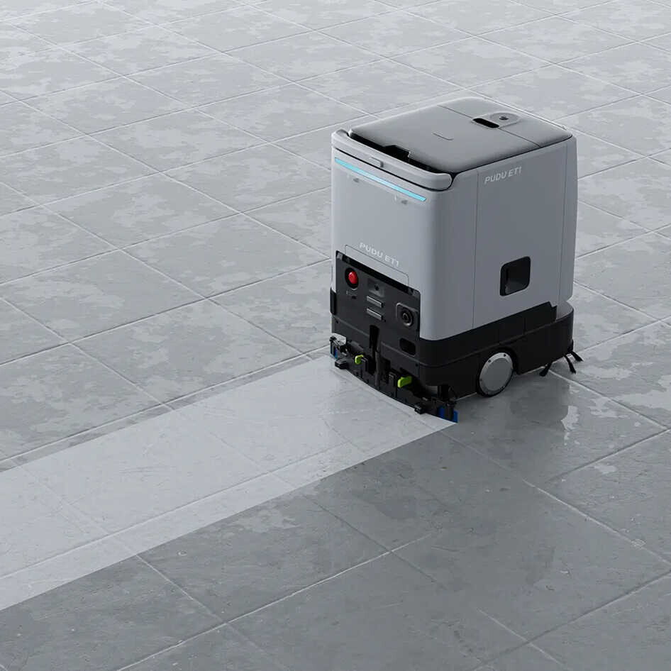 PUDU ET1 | Robot autolaveuse compact 4-en-1 à IA embarquée Autolaveuse robot